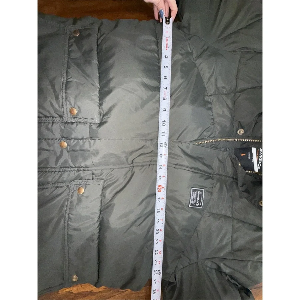 Hawke & Co. Men's Dark Green Hooded Puffer Jacket - Large